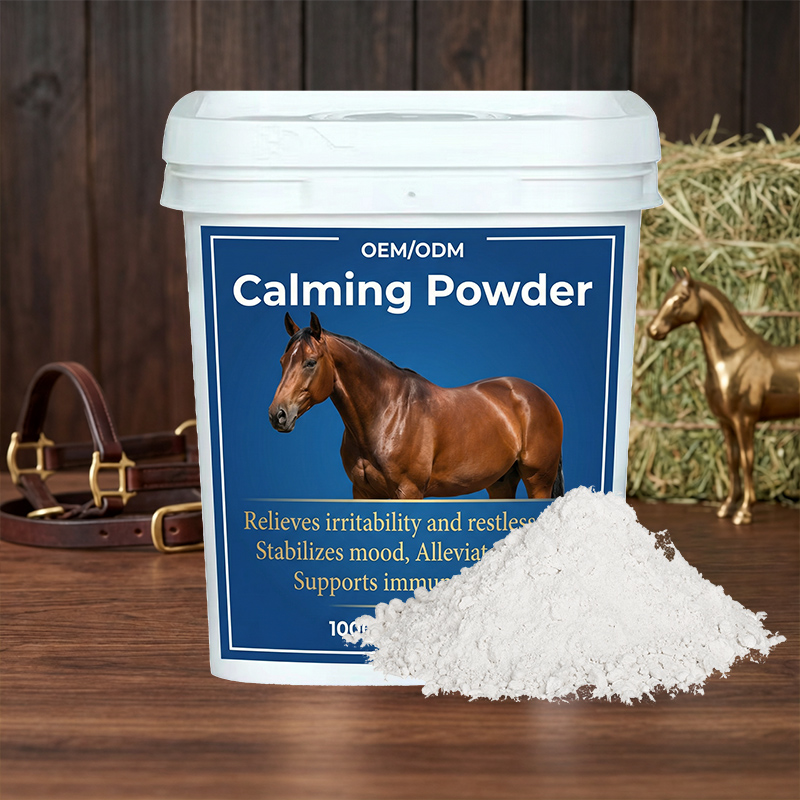 Equine Calming Stress Relief Supplement Powder, Natural Mood Support Feed Powder for Horses